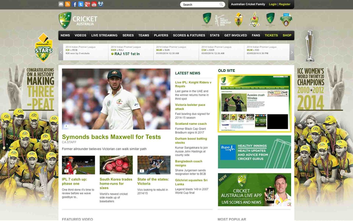 Project Cricket Australia UX Design